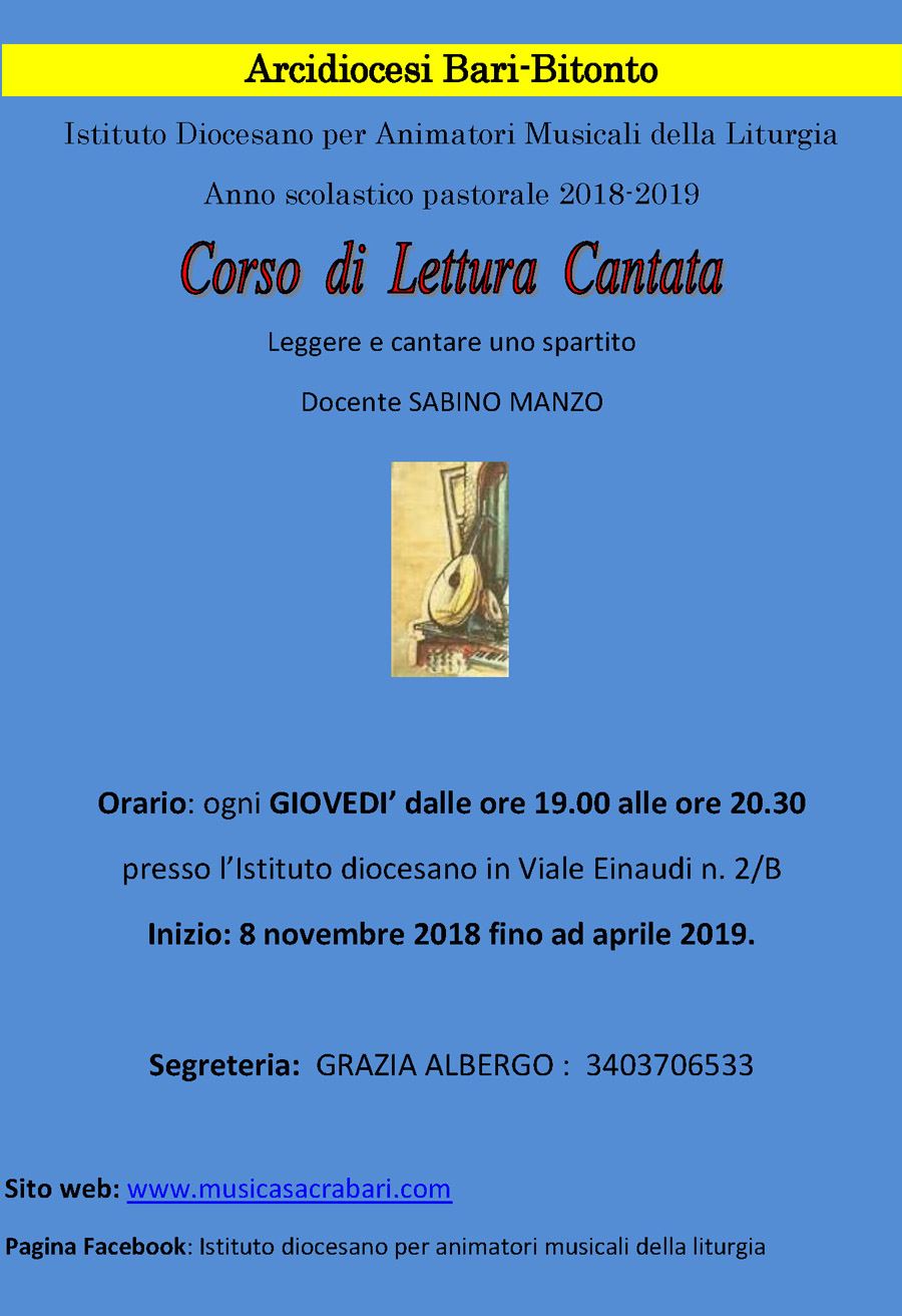 Corso Lettura Cantata